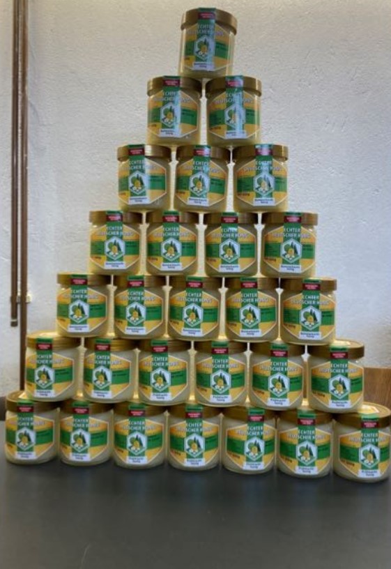 Lauenberger Honig, Imkerei Koch, Honigpyramide, Honig
